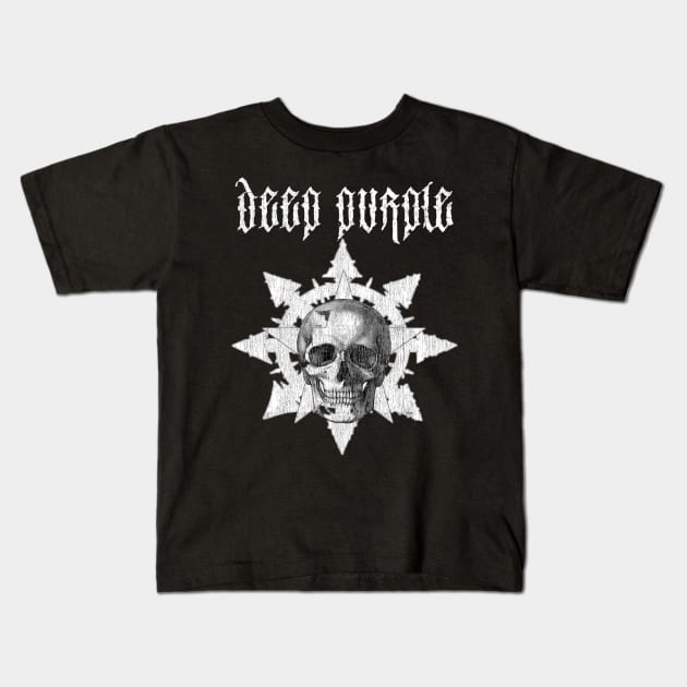 Deep purple skull Kids T-Shirt by Scom